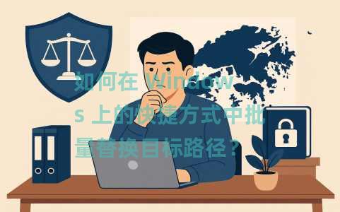 如何在 Windows 上的快捷方式中批量替换目标路径？